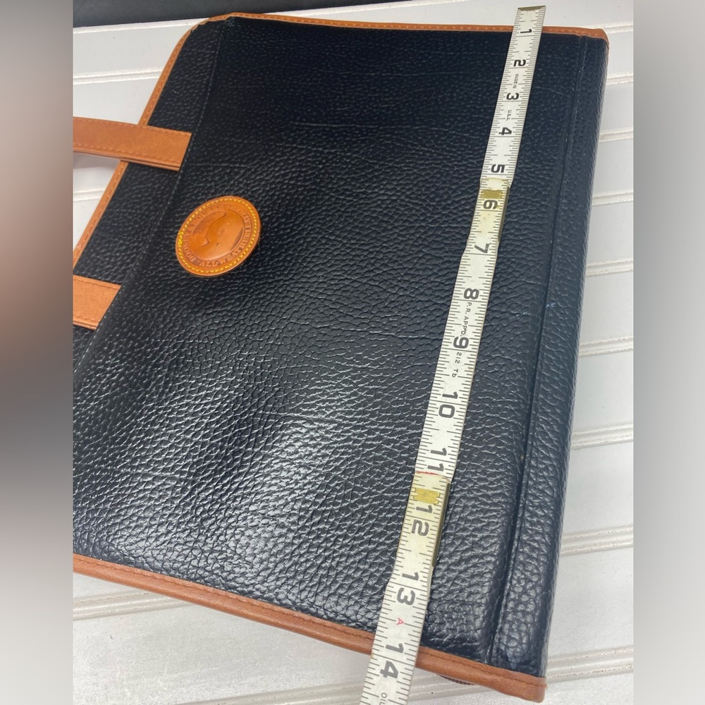 Dooney & Bourke Black Pebbled Leather Portfolio Briefcase - Picture 16 of 17